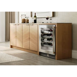 Signature Series Sottile 18'' Depth Indoor Wine Reserve with Fully Integrated Panel-Ready Glass Door, Hinge Left