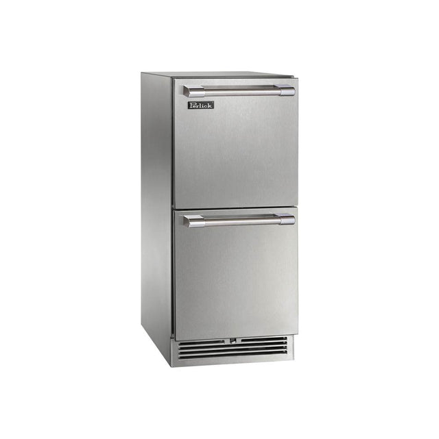 Perlick - 15'' Signature Series Outdoor Refrigerator Drawers, Stainless Steel
