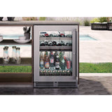 24'' Signature Series Outdoor Beverage Center with Fully Integrated Panel-Ready Solid Door, Hinge Right
