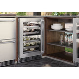24'' Signature Series Outdoor Dual-Zone Wine Reserve with Fully Integrated Panel-Ready Glass Door, Hinge Right