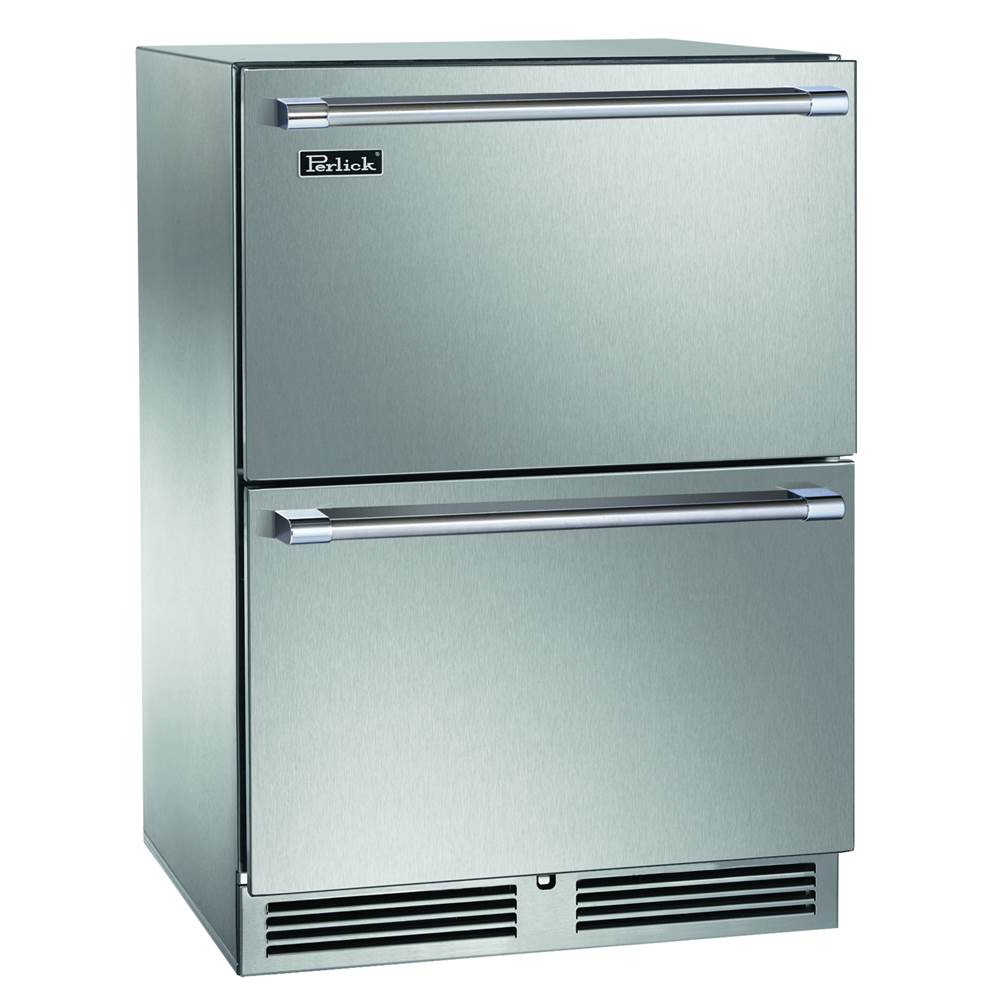 Perlick - 24'' Signature Series Indoor Freezer Drawers, Fully Integrated Panel-Ready - Must Order Lock Kit 67440L for Lock Option