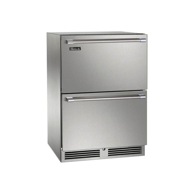 Perlick - 24'' Signature Series Outdoor Refrigerator Drawers, Stainless Steel