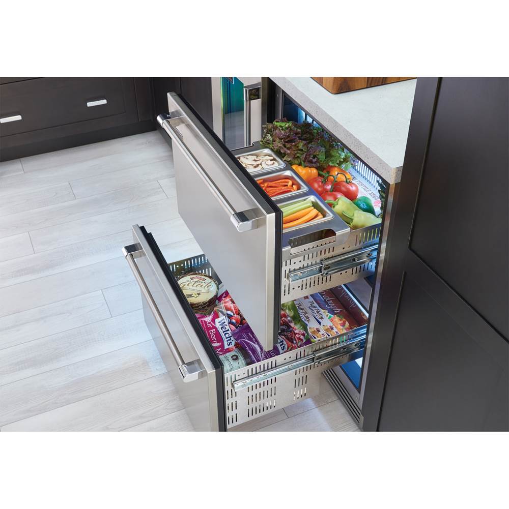 24'' Signature Series Indoor Refrigerator Drawers, Fully Integrated Panel-Ready - Must Order Lock Kit 67440L for Lock Option