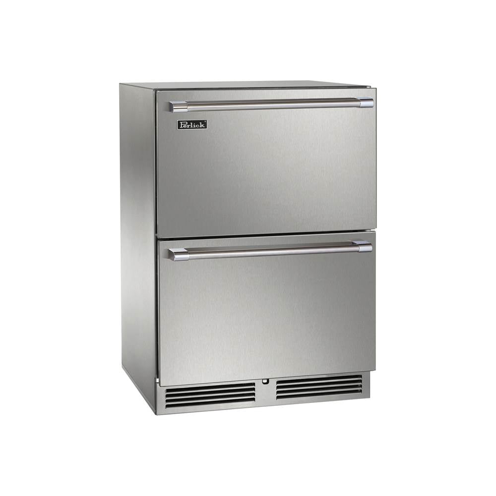 Perlick - 24'' Signature Series Indoor Refrigerator Drawers, Fully Integrated Panel-Ready - Must Order Lock Kit 67440L for Lock Option
