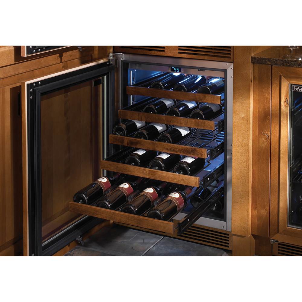 24'' Signature Series Indoor Wine Reserve with Stainless Steel Glass Door, Hinge Right