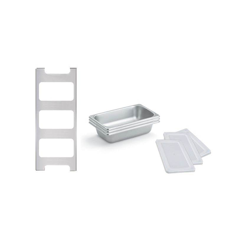 Drawer Pan Tray (Includes 3 Stainless Steel Pans, 3 Stain-Resistant Covers and Pan Tray) for 24'' Drawer Models