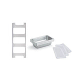 Drawer Pan Tray (Includes 3 Stainless Steel Pans, 3 Stain-Resistant Covers and Pan Tray) for 24'' Drawer Models