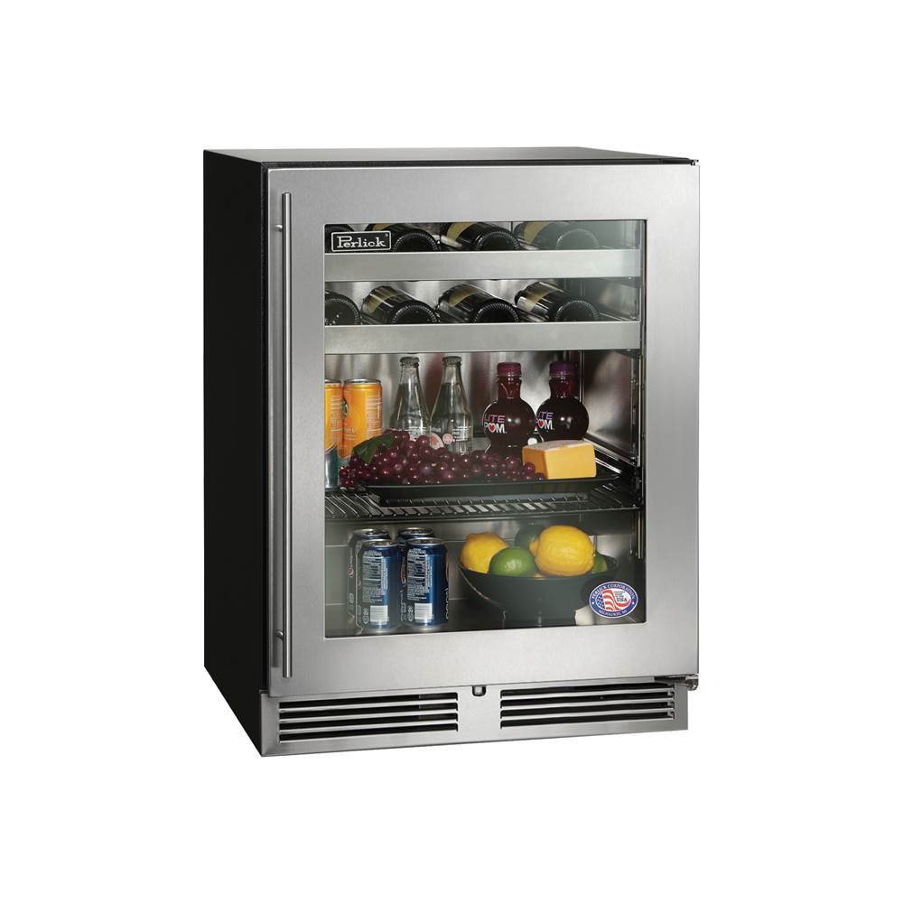 24'' ADA-Compliant Indoor Beverage Center with Fully Integrated Panel Ready Solid Door, Hinge Right, with Lock