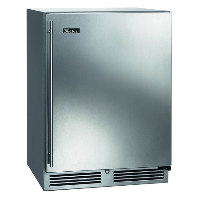 Perlick - 24'' C-Series Outdoor Refrigerator with Stainless Steel Solid Door, Hinge Left, with Lock