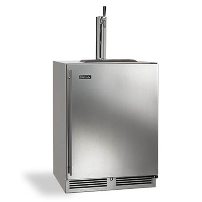 Perlick - 24'' C-Series Outdoor Beer Dispenser - Single Tap with Stainless Steel Solid Door, Hinge Left