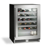 24'' C-Series Indoor Wine Reserve with Fully Integrated Panel Ready Glass Door, Hinge Left, with Lock