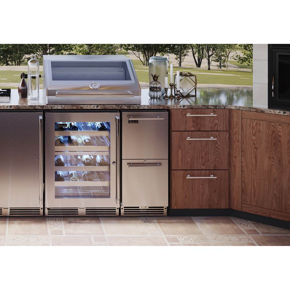 15'' Signature Series Outdoor Refrigerator Drawers, Fully Integrated Panel Ready, with Lock
