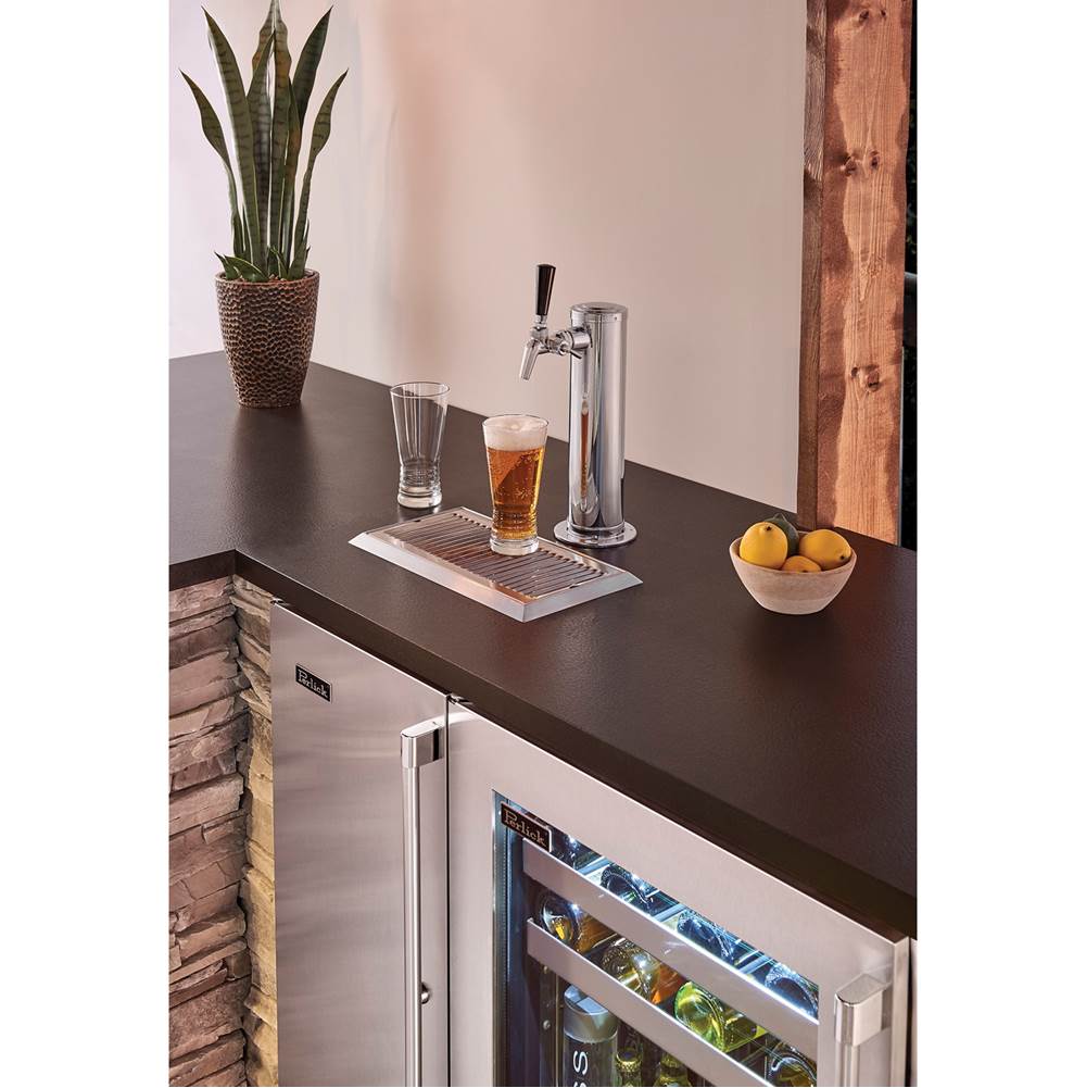 15'' Signature Series Outdoor Beer Dispenser with Fully Integrated Panel Ready Solid Door, Hinge Left, with Lock