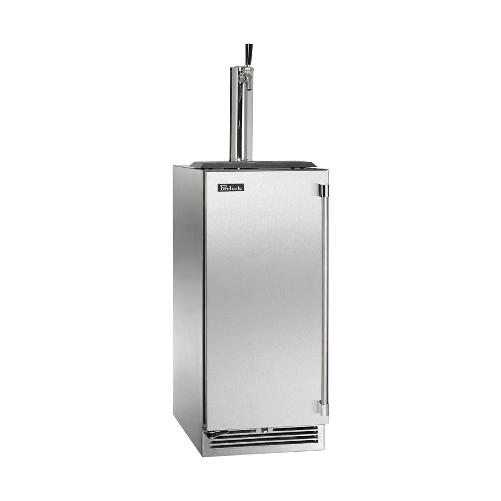 Perlick - 15'' Signature Series Indoor Beer Dispenser with Fully Integrated Panel Ready Solid Door, Hinge Right, with Lock