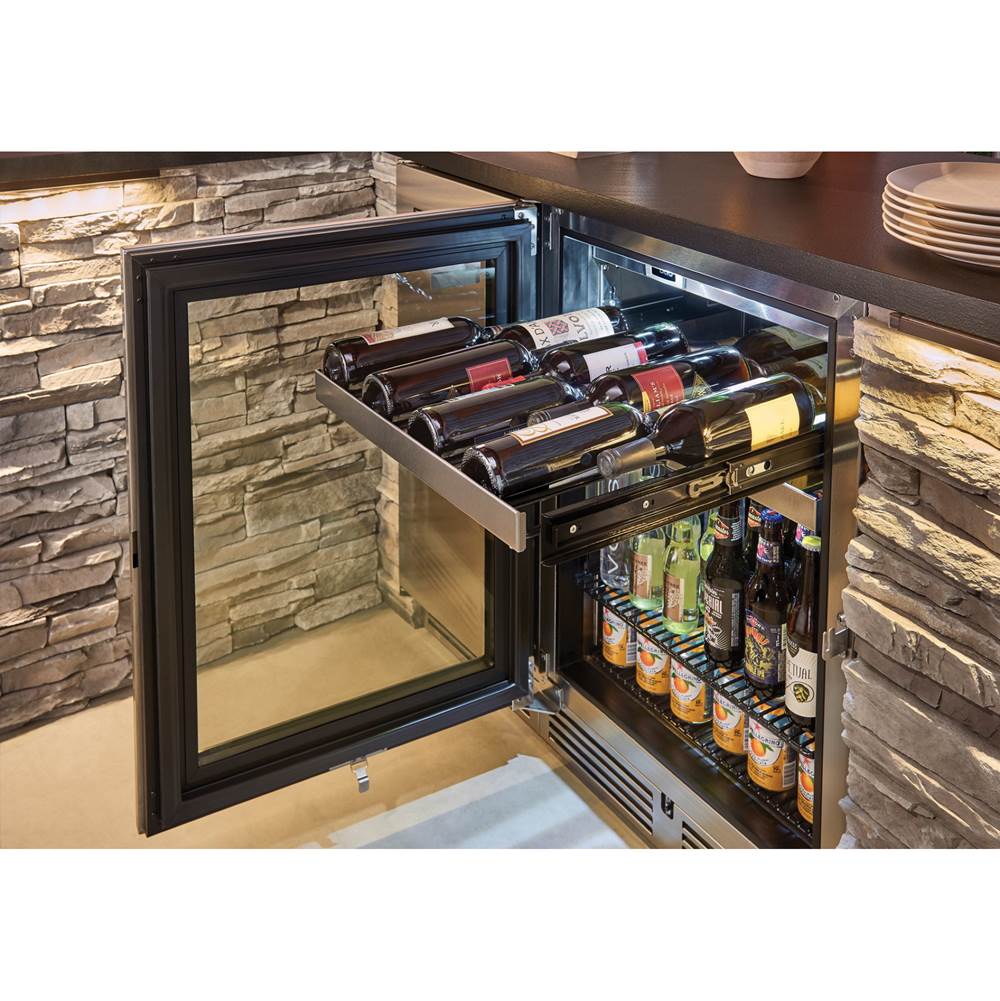 24'' Signature Series Outdoor Beverage Center with Fully Integrated Panel Ready Solid Door, Hinge Left, with Lock