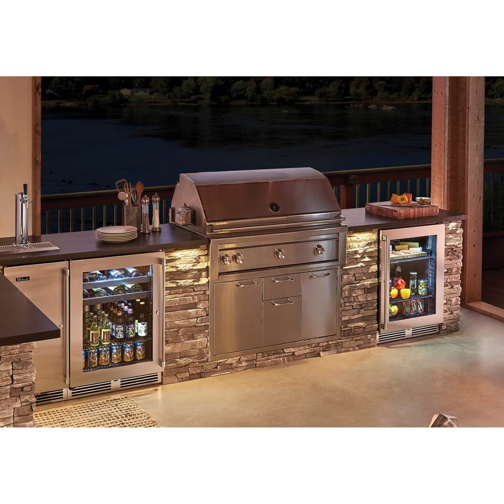 24'' Signature Series Outdoor Refrigerator with Fully Integrated Panel Ready Solid Door, Hinge Left, with Lock
