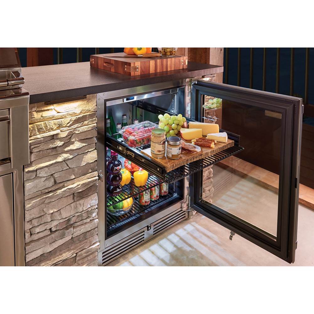 24'' Signature Series Outdoor Refrigerator with Fully Integrated Panel Ready Solid Door, Hinge Right, with Lock