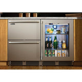 24'' Signature Series Indoor Refrigerator with Fully Integrated Panel Ready Solid Door, Hinge Left, with Lock