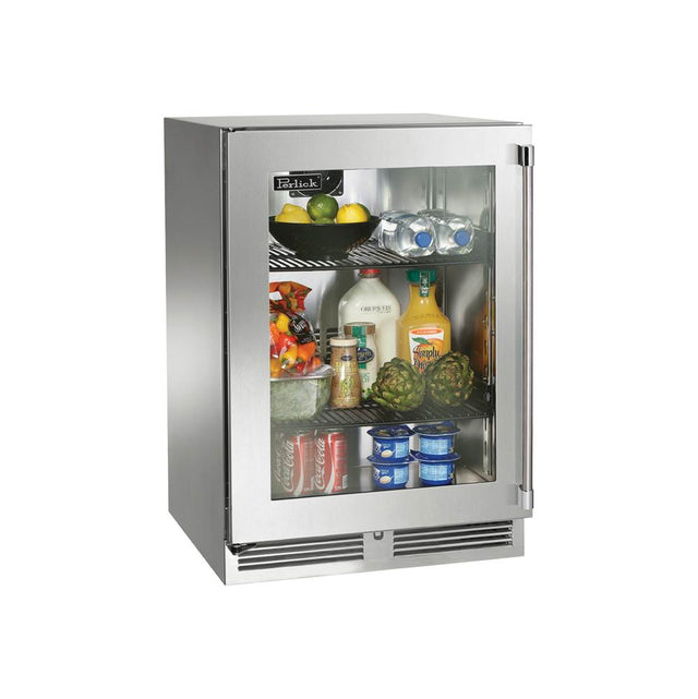 Perlick - 24'' Signature Series Indoor Refrigerator with Stainless Steel Solid Door, Hinge Left, with Lock