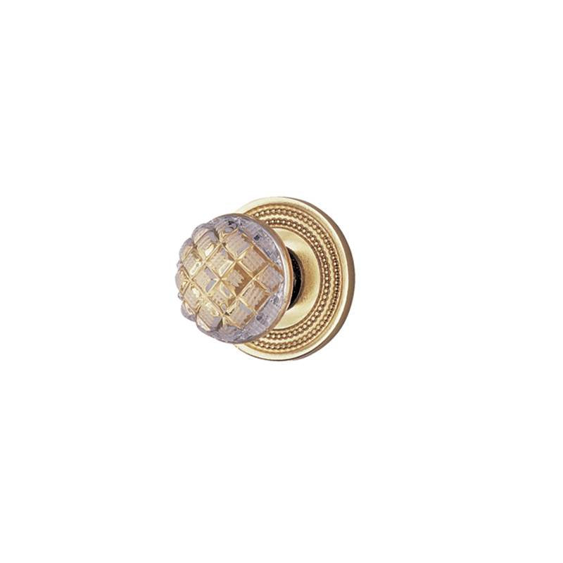 Phylrich - Cab Knob, Cut Cryst - Old English Brass