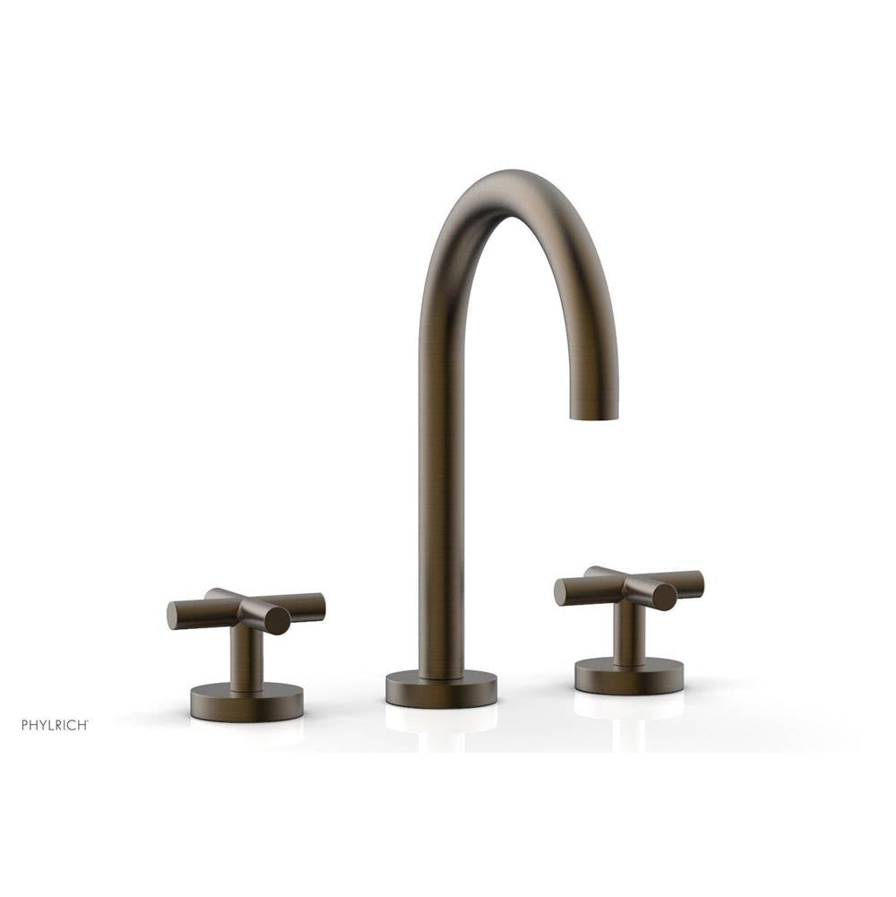 Phylrich - TRANSITION - Widespread Faucet - High Spout, Cross Handles 120-01 - Old English Brass