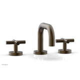 Phylrich - TRANSITION - Widespread Faucet - Low Spout, Cross Handles 120-03 - Old English Brass