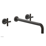 Phylrich - TRANSITION - Wall Lavatory Set 14'' Spout - Cross Handles 120-11-14 - Oil Rubbed Bronze