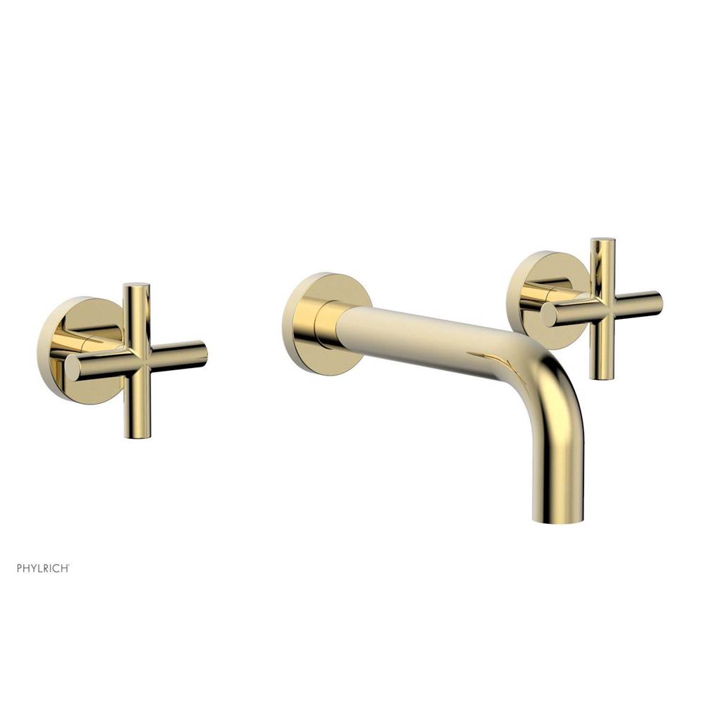 Phylrich - Wall Lav Set Cross Handle - Polished Brass Uncoated