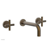 Phylrich - TRANSITION - Wall Lavatory Set - Cross Handles 120-11 - Old English Brass