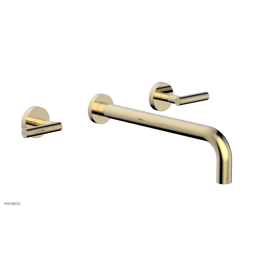 Phylrich - Wall Lav Set Lever Handle 12'' Spt - Polished Brass Uncoated