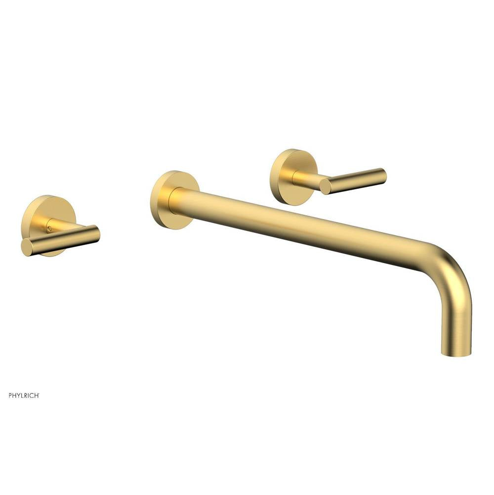Phylrich - Wall Lav Set Lever Handle 14'' Spt - Burnished Gold