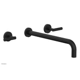 Phylrich - Wall Lav Set Lever Handle 14'' Spt - Matte Black