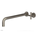 Phylrich - Single Cross Hdl W/L W 14'' Spt Transition - Pewter