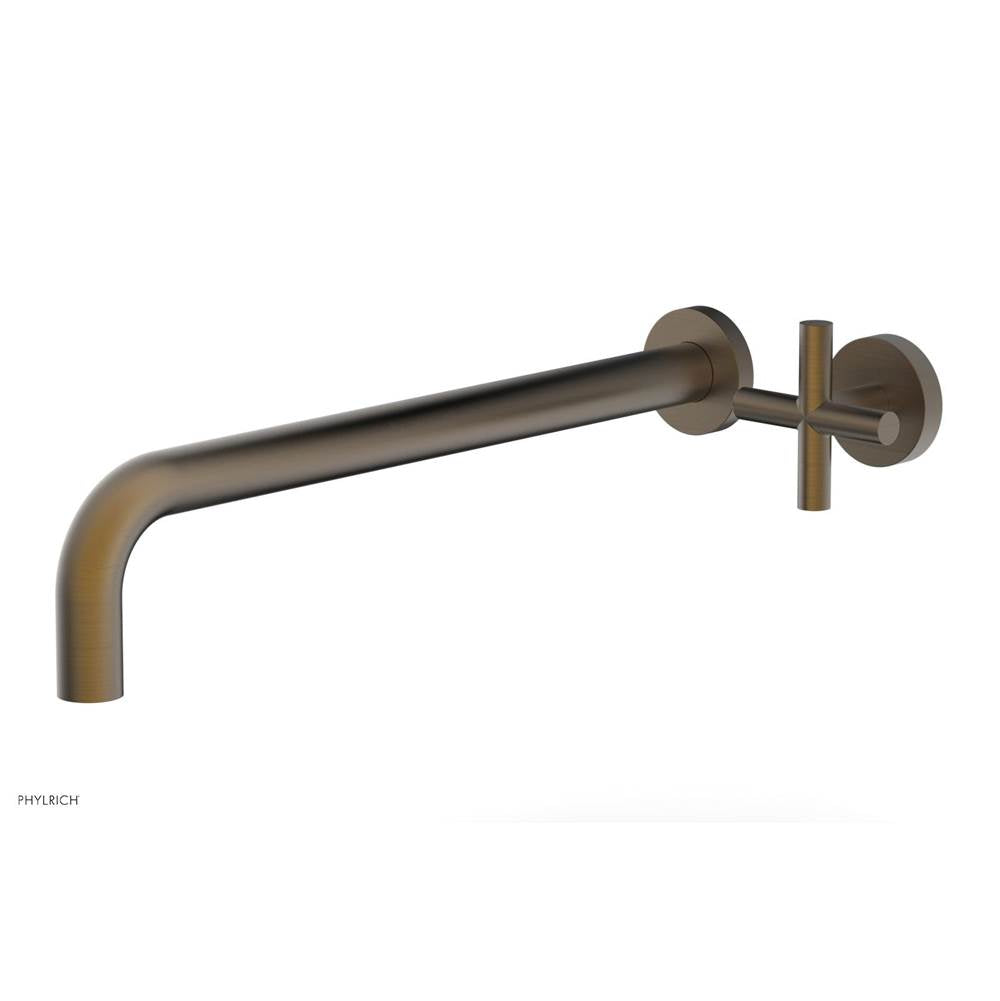 Phylrich - Single Cross Hdl W/L W 14'' Spt Transition - Old English Bronze