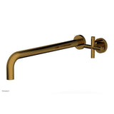 Phylrich - Single Cross Hdl W/L W 14'' Spt Transition - French Brass