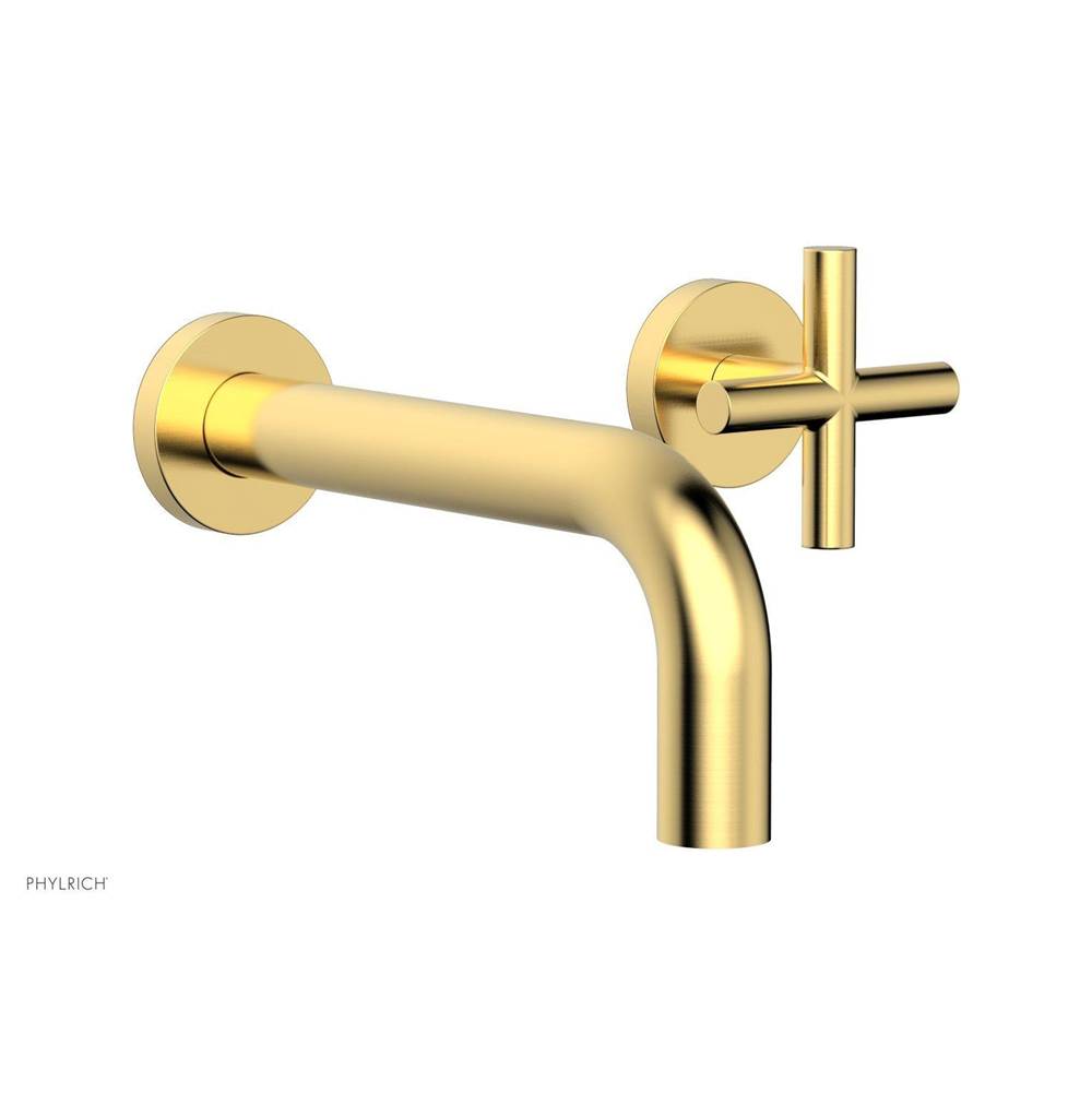 Phylrich - Single Hdl Wall Lav Set Cross Handle - Burnished Gold