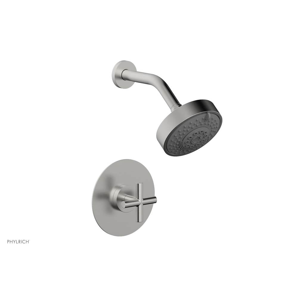 Phylrich - Pb Shower Set Cross Handle - Satin chrome