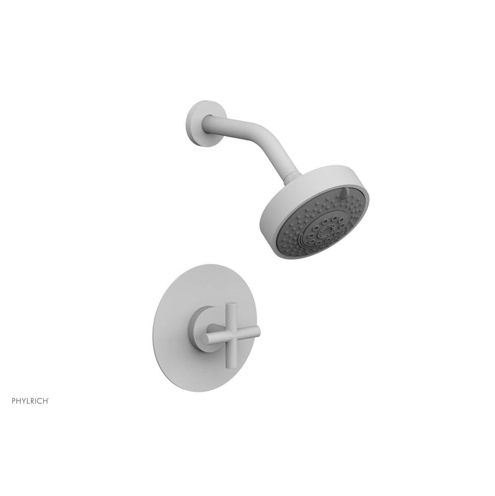 Phylrich - Pb Shower Set Cross Handle - Satin White