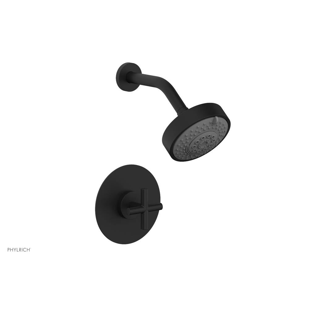 Phylrich - Pb Shower Set Cross Handle - Matte Black