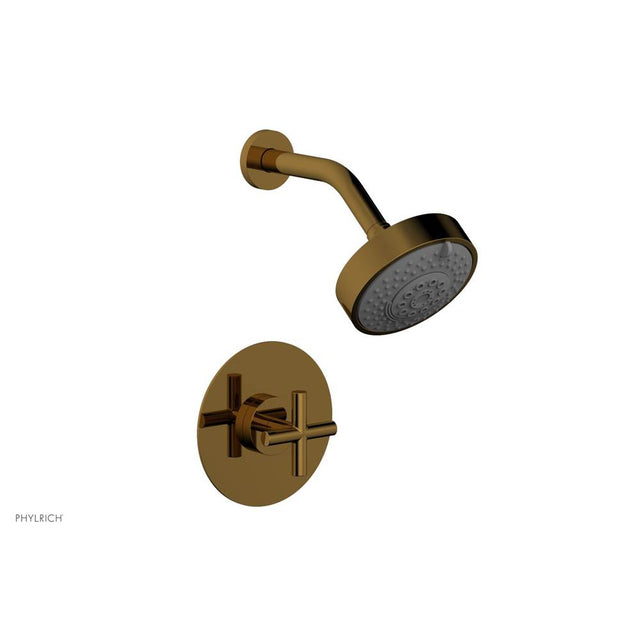 Phylrich - Pb Shower Set Cross Handle - French Brass