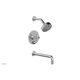 Phylrich - Pb T/S Set 12'' Spt,Crs Hdl - Satin chrome