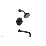 Phylrich - Pb T/S Set 12'' Spt,Crs Hdl - Matte Black