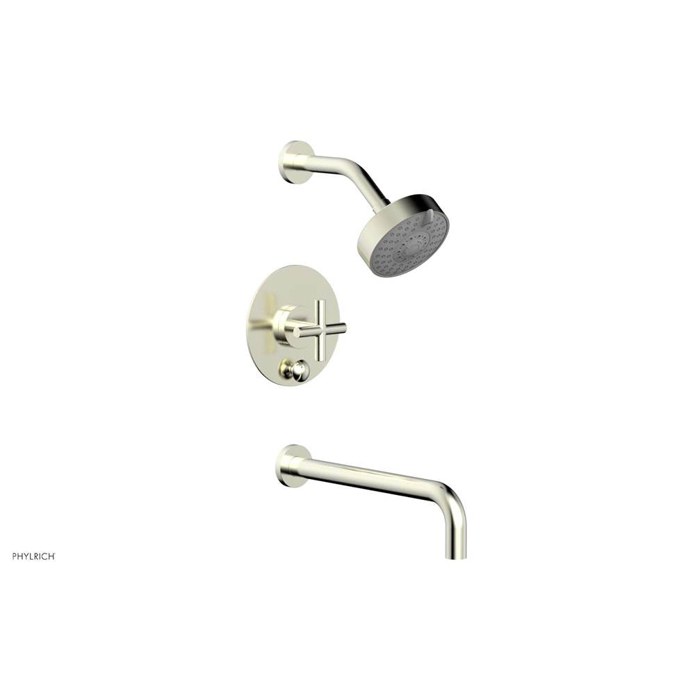 Phylrich - Pb T/S Set 12'' Spt,Crs Hdl - Satin Nickel