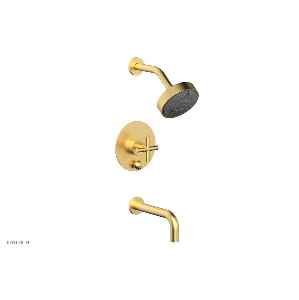 Phylrich - Pb Tub & Shower Set Cross Handle - Satin chrome