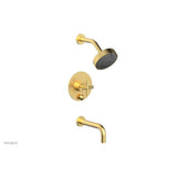 Phylrich - Pb Tub & Shower Set Cross Handle - Satin chrome
