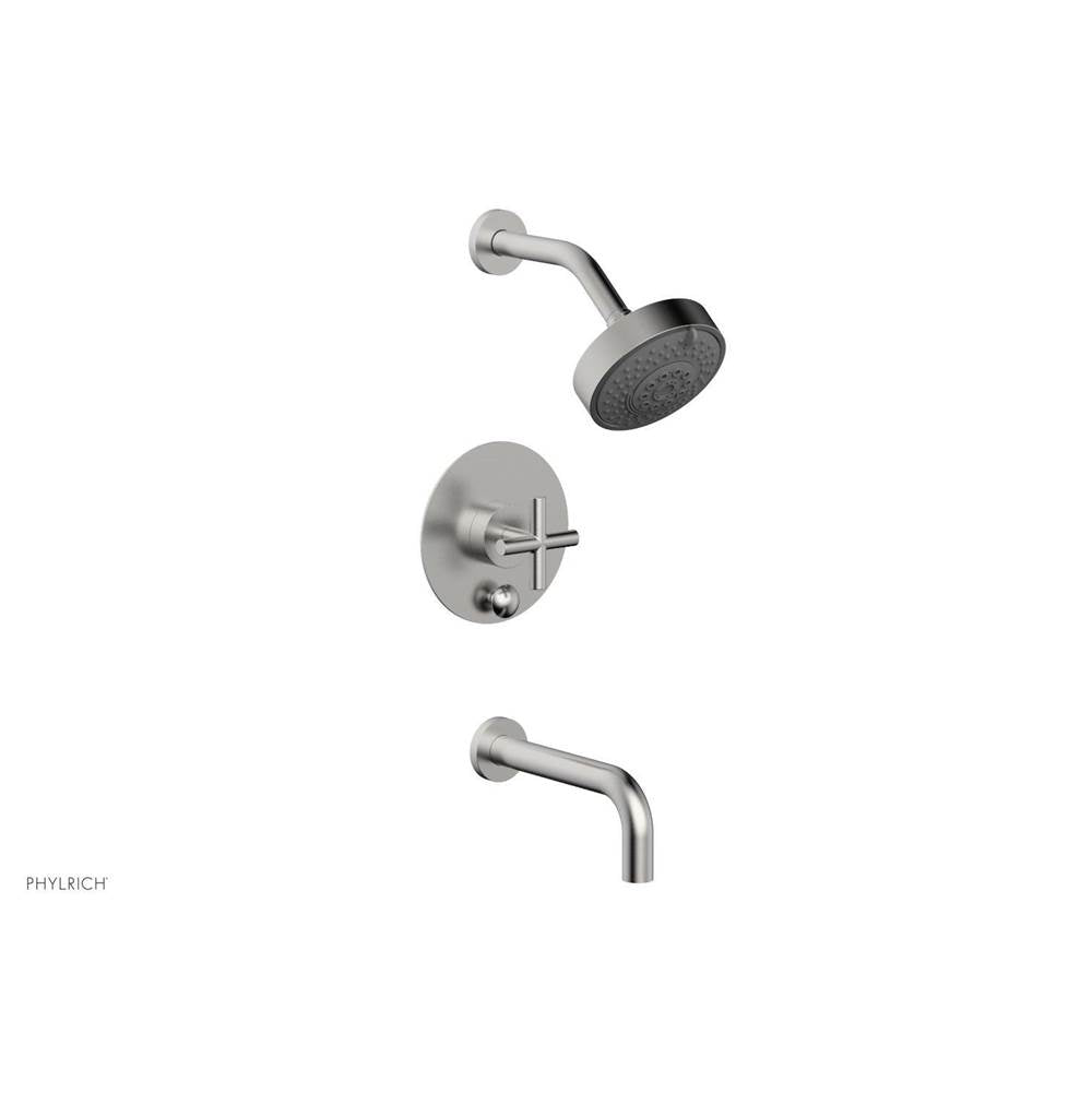 Phylrich - Pb Tub & Shower Set Cross Handle - Pewter