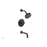 Phylrich - Pb Tub & Shower Set Cross Handle - Weathered Copper