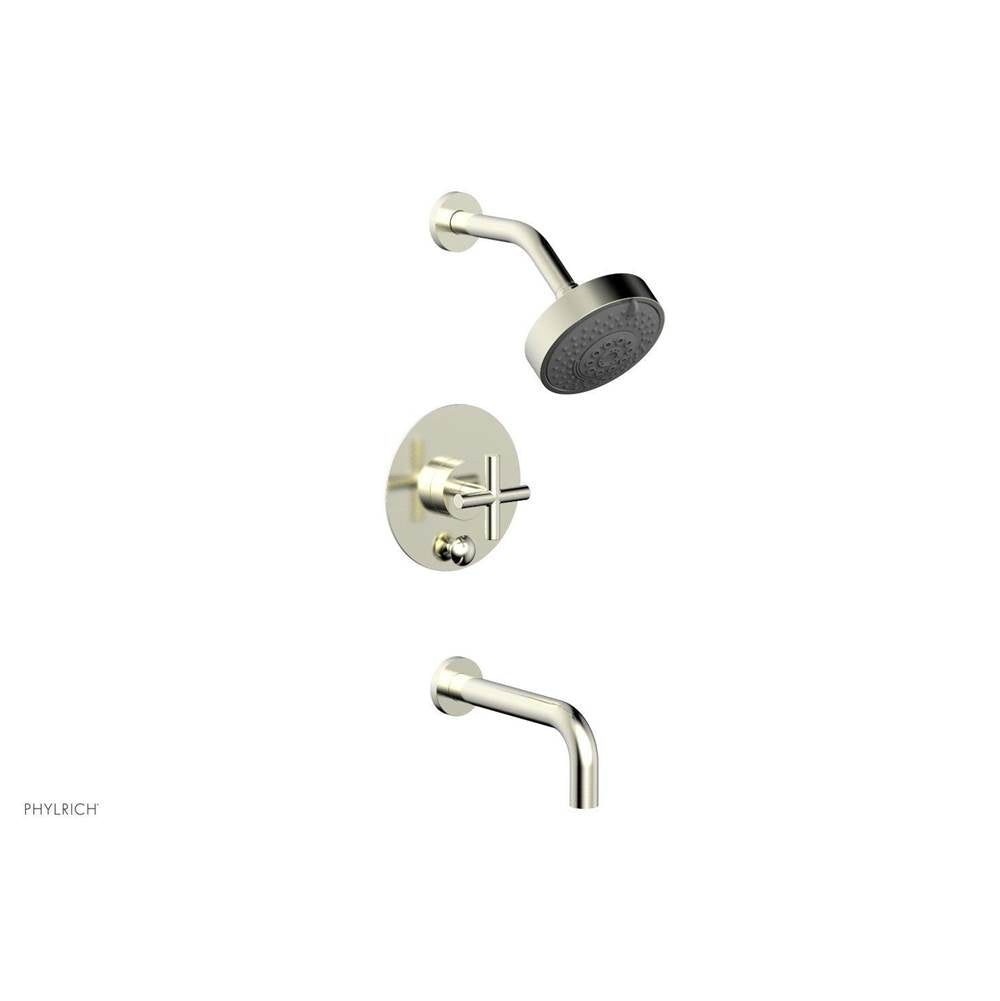 Phylrich - Pb Tub & Shower Set Cross Handle - Polished Brass