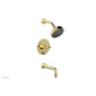 Phylrich - Pb Tub & Shower Set Cross Handle - French Brass