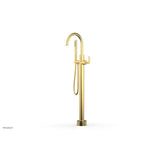 Phylrich - Floor Mounted Tub Filler Lever Hdl W/Handshwr-Tall - Burnished Gold